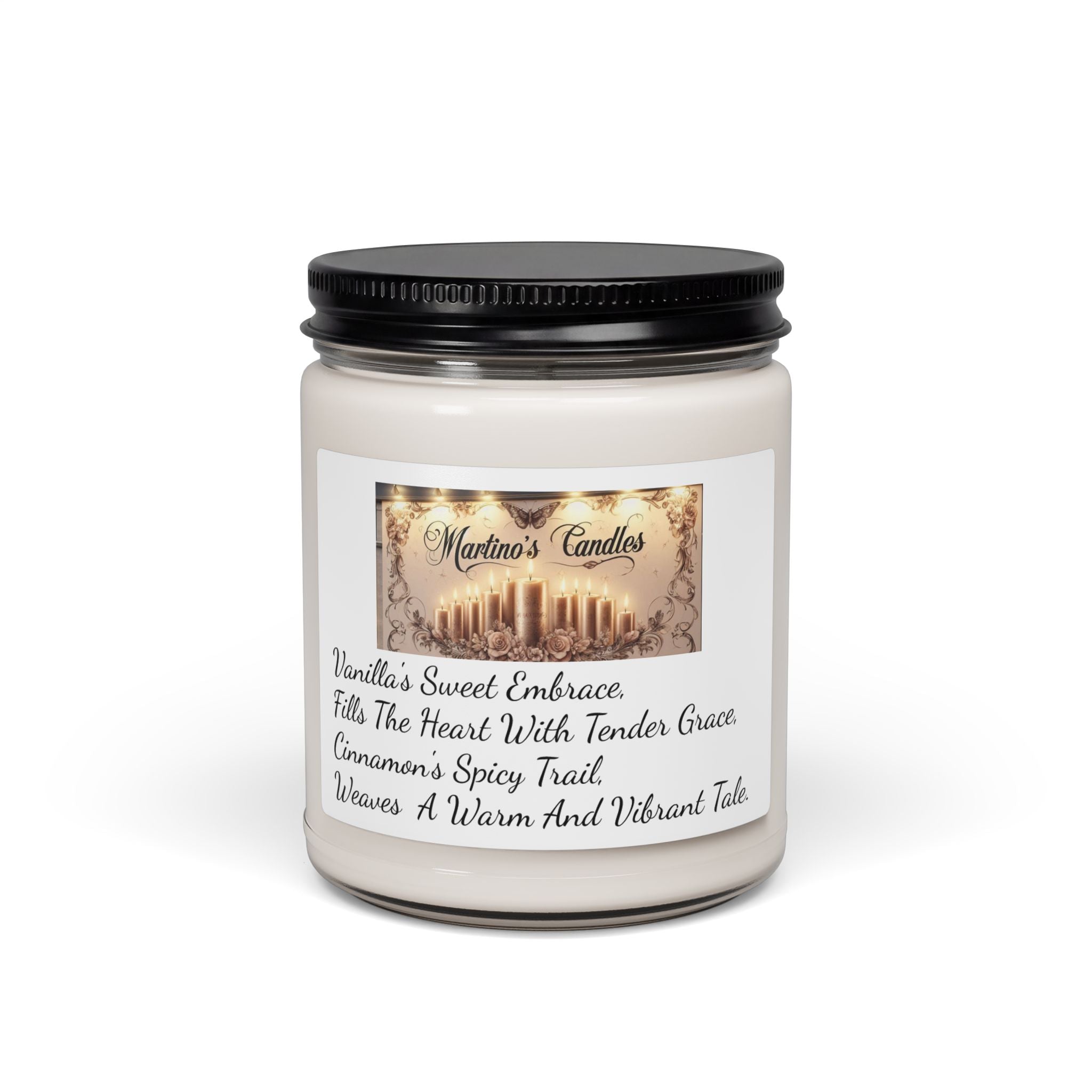 Cinnamon Vanilla Scented Soy Candle, 9oz