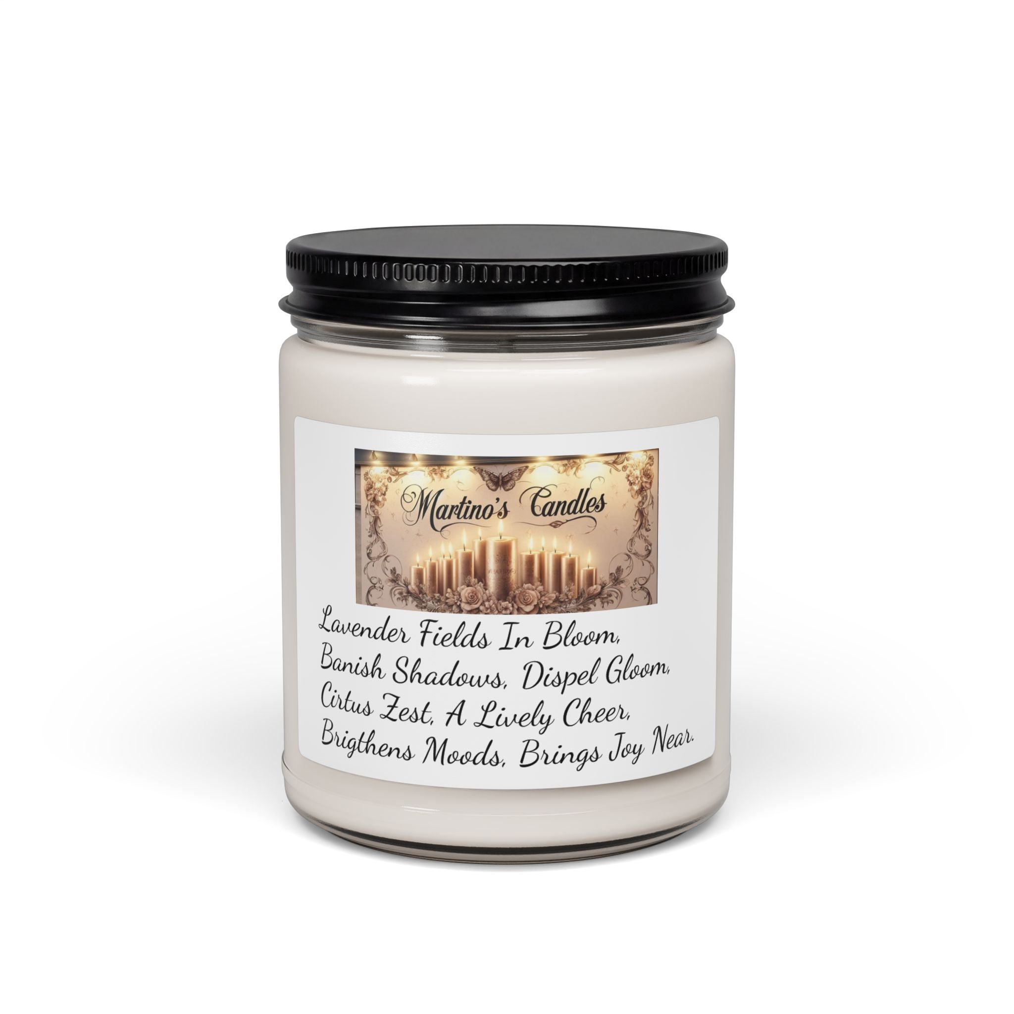 White Sage & Lavender Scented Soy Candle, 9oz